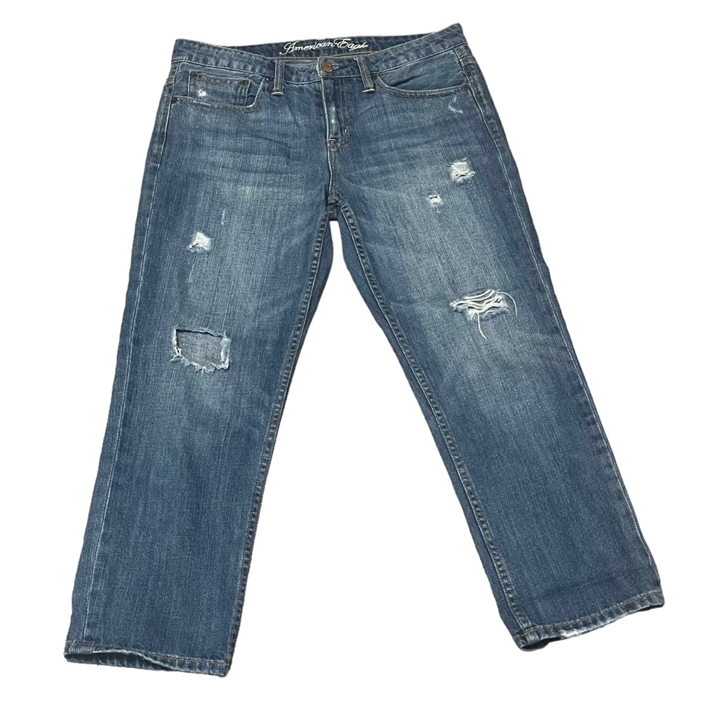 American Eagle Distressed Crop Jean